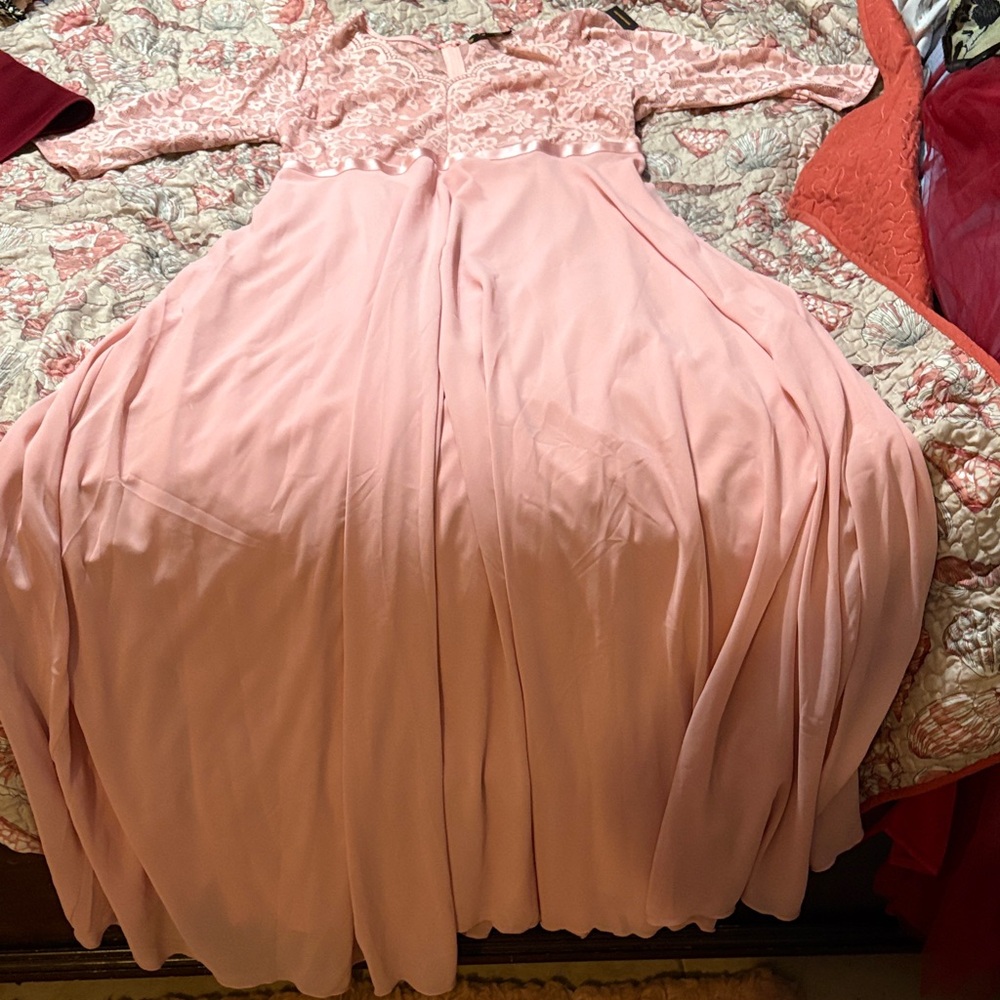 Miusol Pink Lace Prom Dress